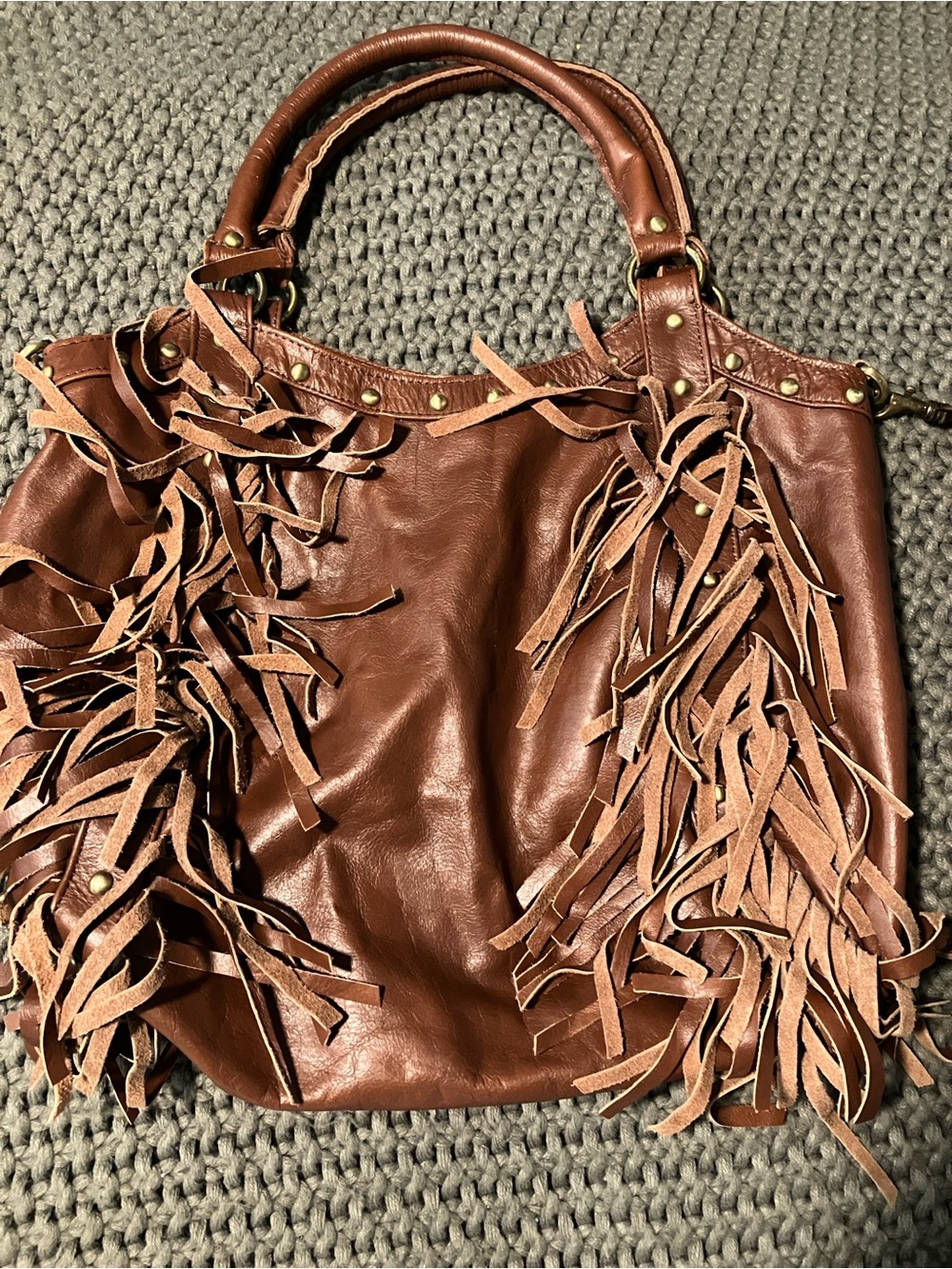Raj Nikki Studded Leather Shoulder Bag